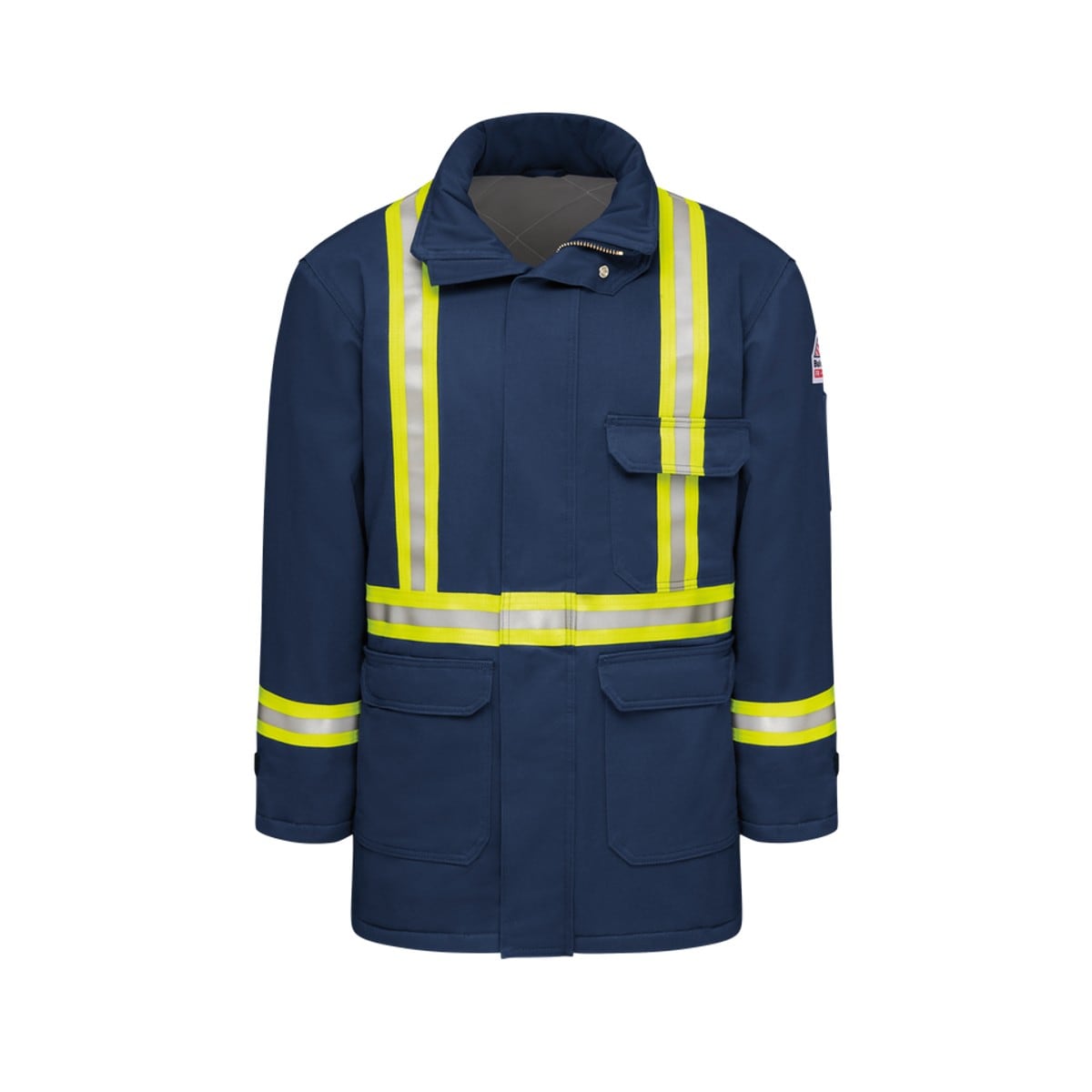 FR ComforTouch Insulated Deluxe Parka with Reflective Trim in Navy